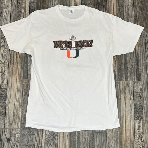 🏈 Vintage MIAMI HURRICANES College Football 2002 National Championship Tee - EU - Picture 6 of 11
